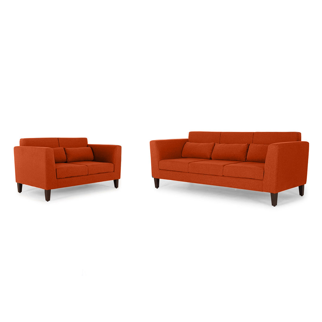 Wakefit Snoozepro Sofa Set (3+2) Terracotta