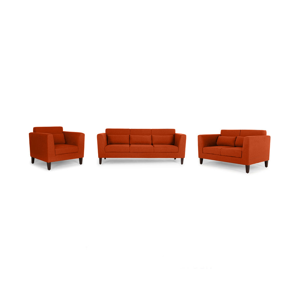 Wakefit Snoozepro Sofa Set (3+2+1) Terracotta