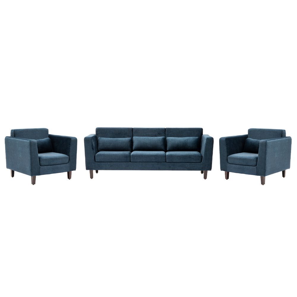 Wakefit Snoozepro Plus Sofa Set - (3+1+1) Vogue Deep Ocean