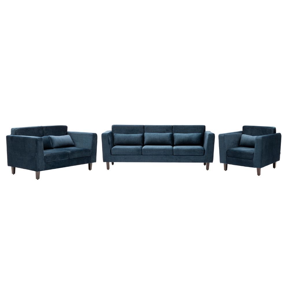 Wakefit Snoozepro Plus Sofa Set - (3+2+1) Vogue Deep Ocean