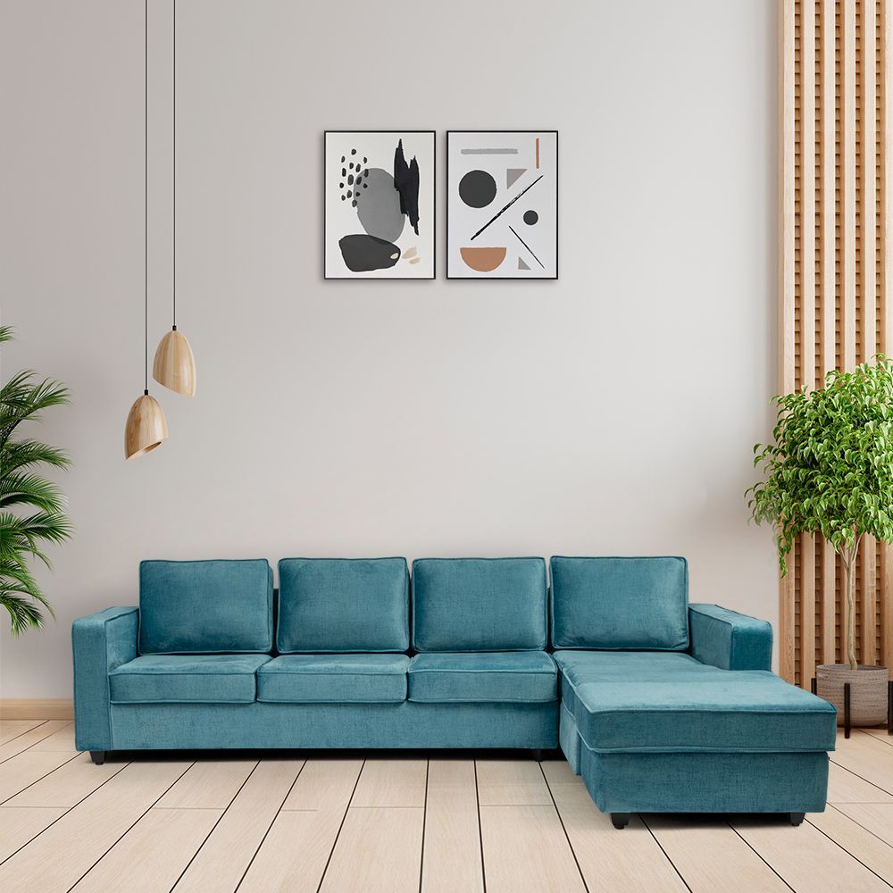 Wakefit Napper Plus L Shape Sofa Set (3 Seater + Right Aligned Chaise)