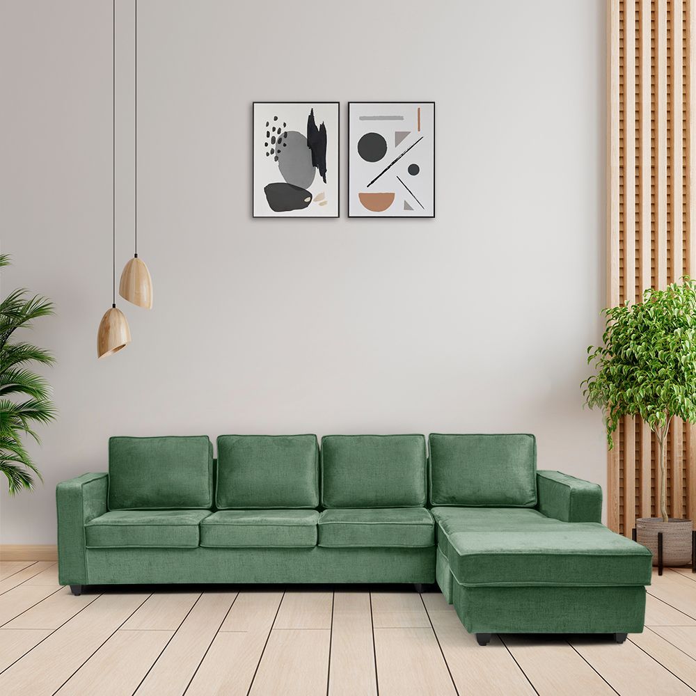 Wakefit Napper Plus L Shape Sofa Set (3 Seater + Right Aligned Chaise)