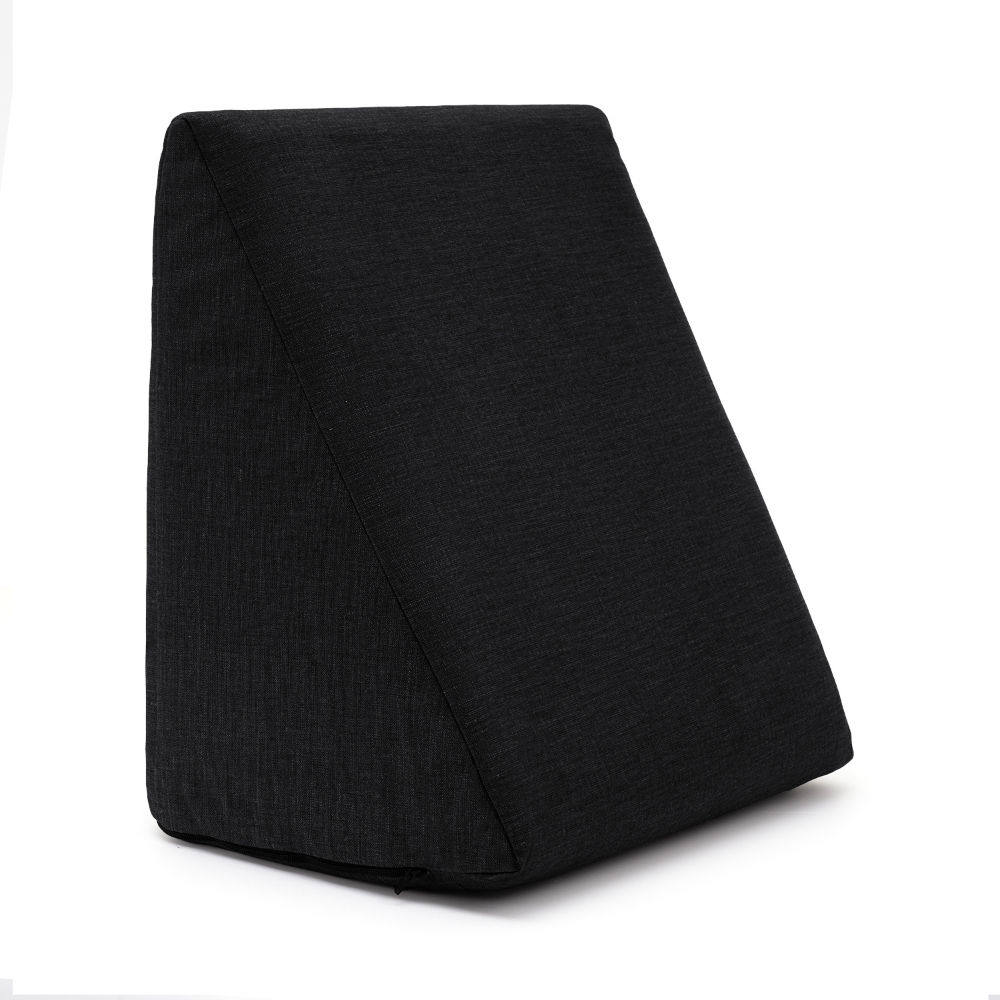 Memory Foam Wedge Pillow | Helps Reduce Acid Reflux, Snoring & Back Discomfort | Soft Washable Cover | Multi-Use Support | Black