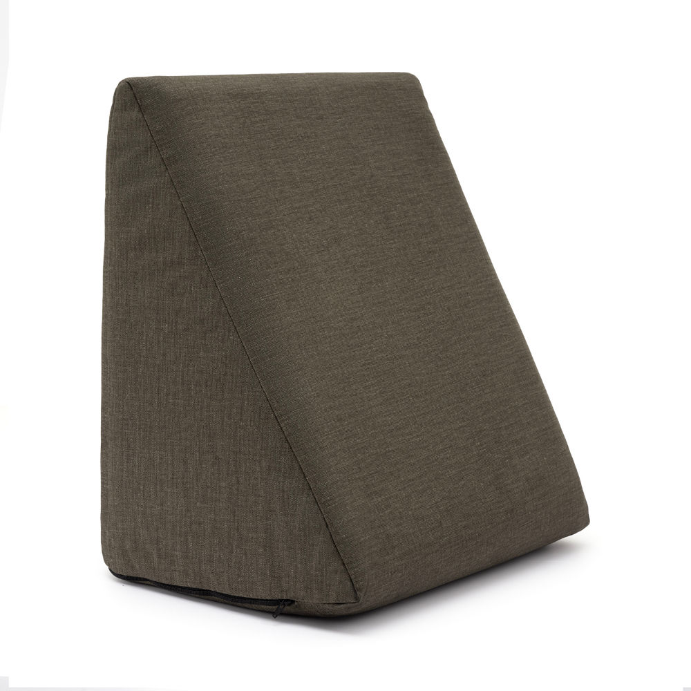 Memory Foam Wedge Pillow | Helps Reduce Acid Reflux, Snoring & Back Discomfort | Soft Washable Cover | Multi-Use Support | Brown