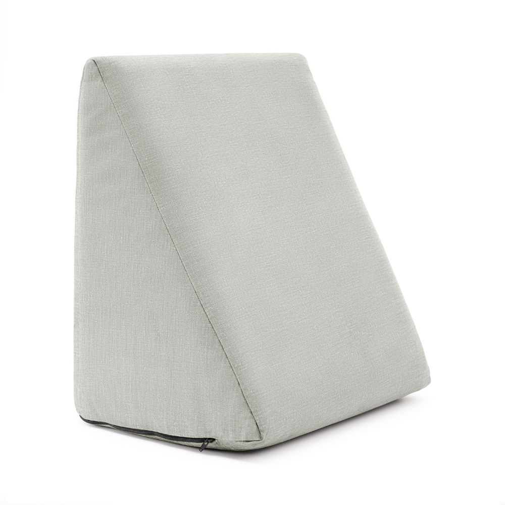 Memory Foam Wedge Pillow | Helps Reduce Acid Reflux, Snoring & Back Discomfort | Soft Washable Cover | Multi-Use Support | Light Grey