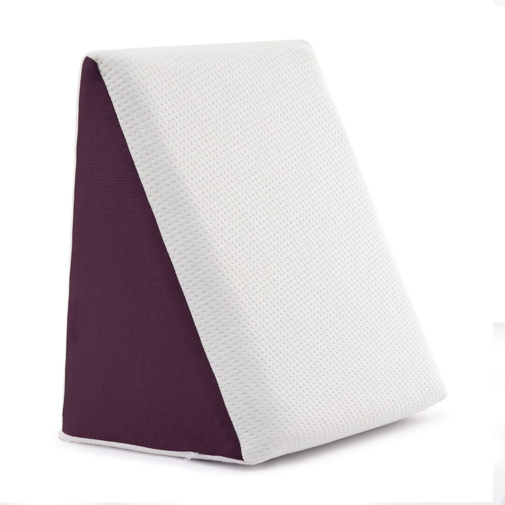 Memory Foam Wedge Pillow | Helps Reduce Acid Reflux, Snoring & Back Discomfort | Soft Washable Cover | Multi-Use Support | White
