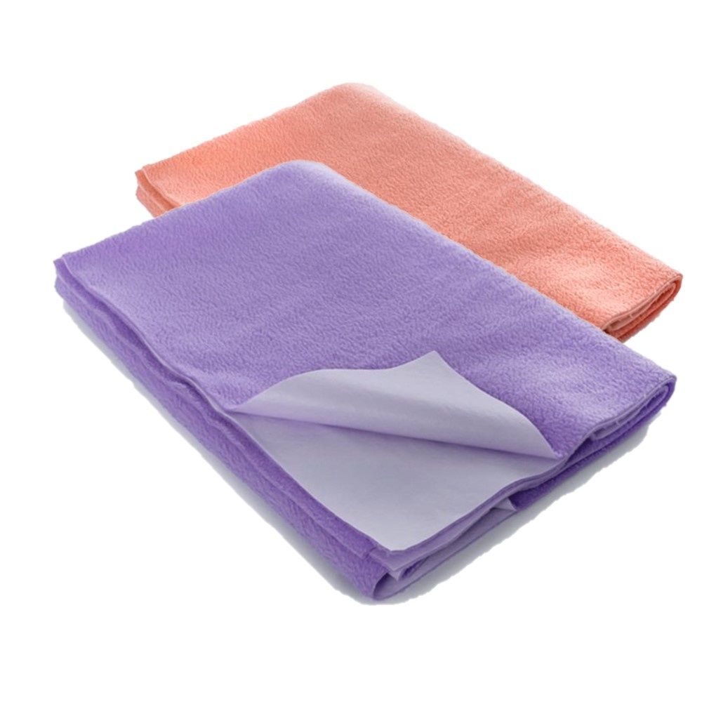 Wakefit Daffy Waterproof Dry Sheets - Medium (1.00m x70cm) (Orange and Violet ) (Set of 2)