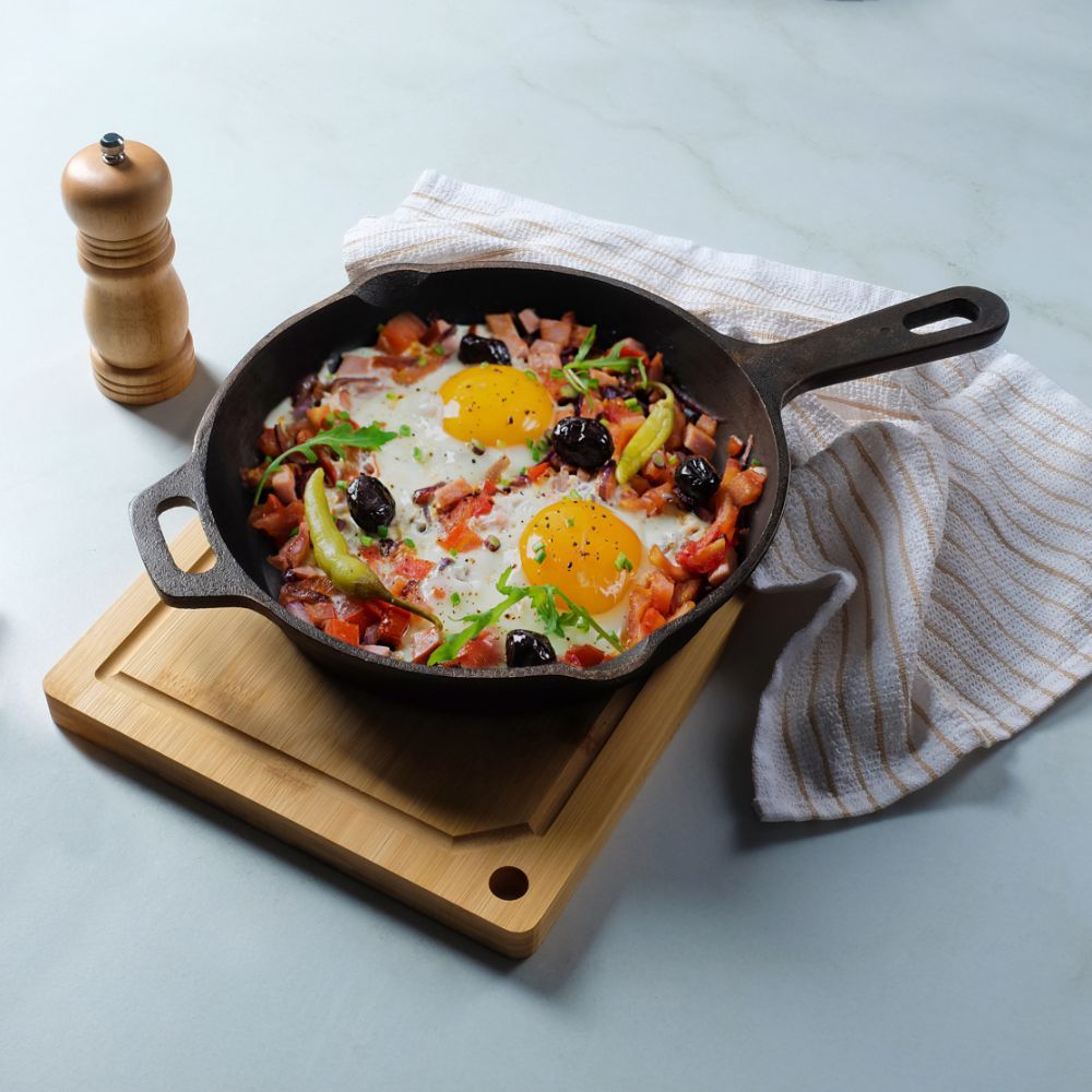 Cast Iron Fry Pan | Skillet | 24.13 cm | Saute Pan | Naturally Nonstick | For Gas & Induction