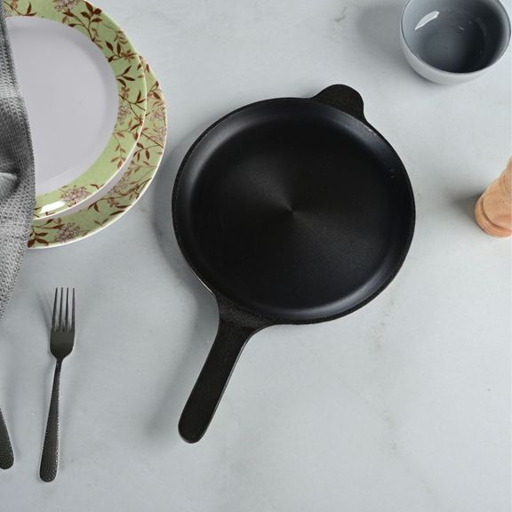 Cast Iron Shallow Fry Pan | 25.4 cm | Naturally Nonstick | Toxin Free | For Gas & Induction