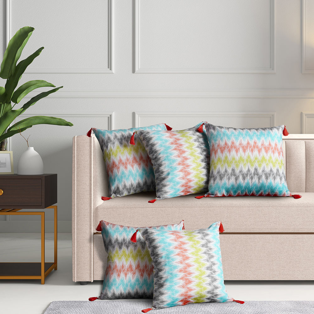 Wakefit Cushion Cover Parisa Set of 5, 12x12 Inch
