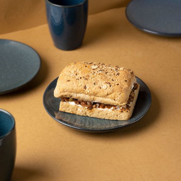 Premium Quarter Plates | Set of 4 | 18 cm | Eco-Friendly Stoneware side plate | Toxin Free | BPA and Lead Free | Microwave & Dishwasher Safe | Ideal for Gifting | Blue | Mykonos