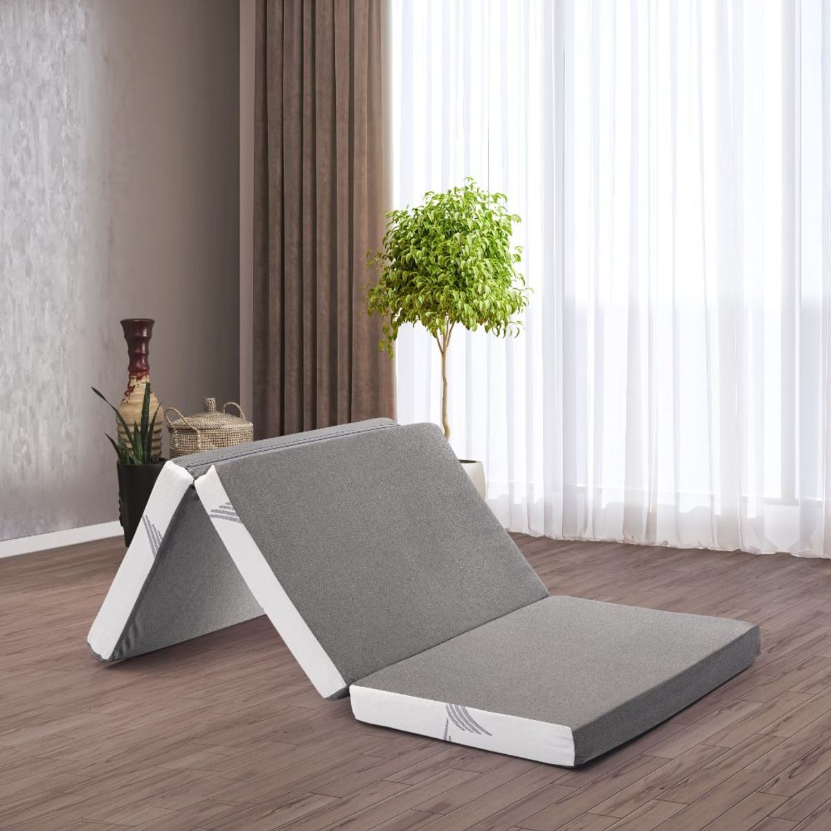 Folding Memory Tri Fold Cot Mattress Foldable Mattress: Buy TriFold