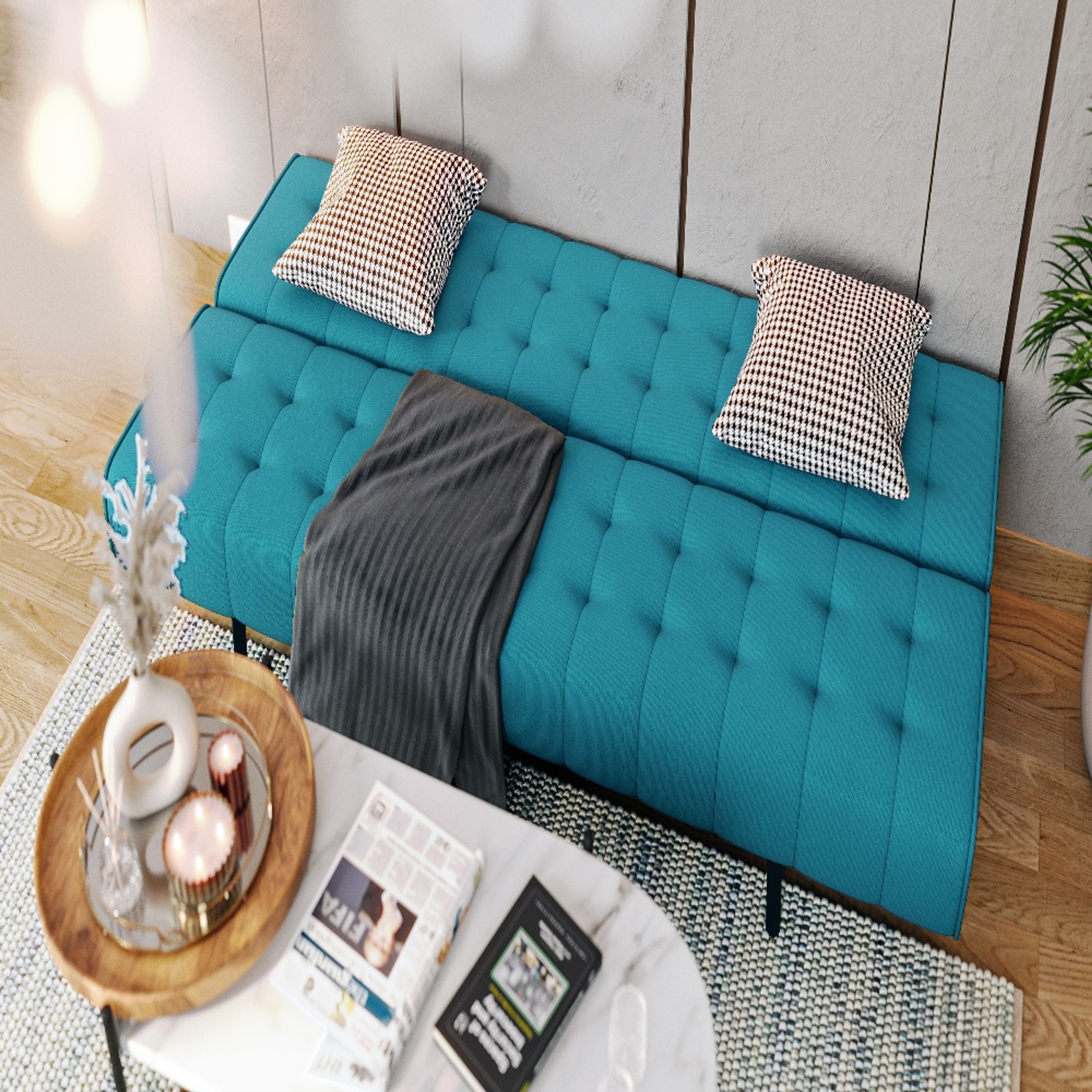 Malibu green 3 Seater Sofa Cum Bed