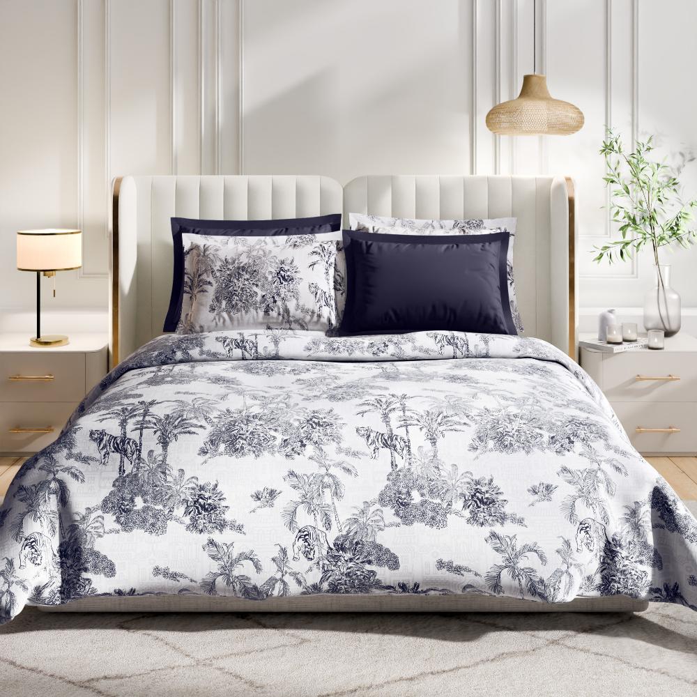 Premium 100% Cotton 300 TC Fitted Bedsheet With 4 Pillow Covers | Misu Queen, 78" x 60", Misu