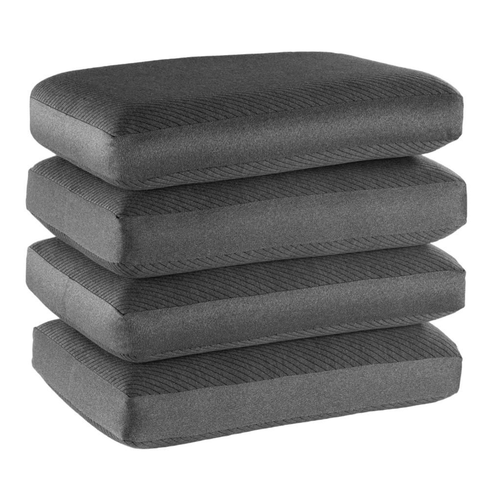 Orthopedic Memory Foam Sleeping Pillow | Medium & Thick (23x15x5) Inch | Set of 4 | Enhanced Neck Support & Pain Relief | Machine Washable Cover | Dark Grey