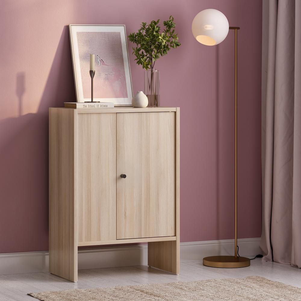 Wakefit Almeida Engineered Wood Cabinet in Moldau Acacia with 2 closed compartments