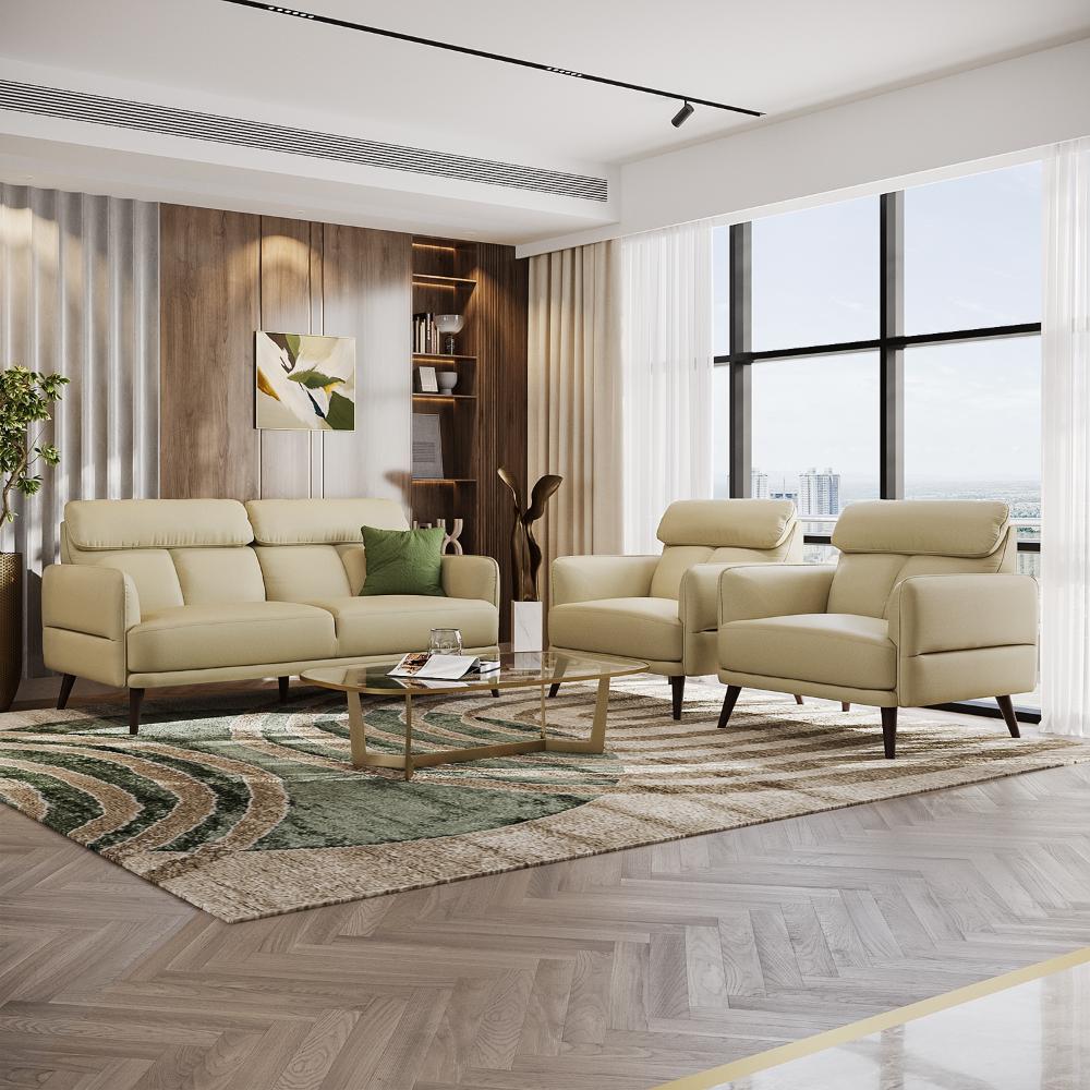 Wakefit Azores Sofa Set (3+1+1) Seater