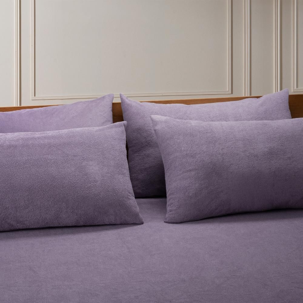 Wakefit Waterproof Bamboo Pillow Protector | 28x18 in | Bamboo Terry | Set of 4 | Lavender | Zipper Closure | 200 GSM | Washable | Super Soft