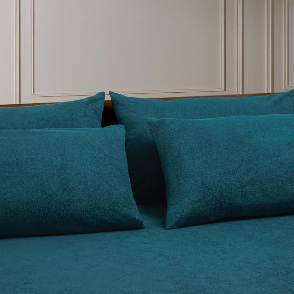 Wakefit Waterproof Bamboo Pillow Protector | 28x18 in | Bamboo Terry | Set of 4 | Teal | Zipper Closure | 200 GSM | Washable | Super Soft
