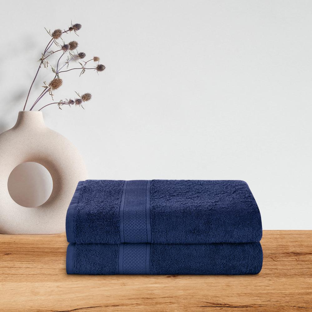 Wakefit Large Bath Towel | 100% Terry Cotton | Set of 2 | 500 GSM | Premium, Super-Soft, Absorbent & Odor Resistant | 55 x 27.5 Inches