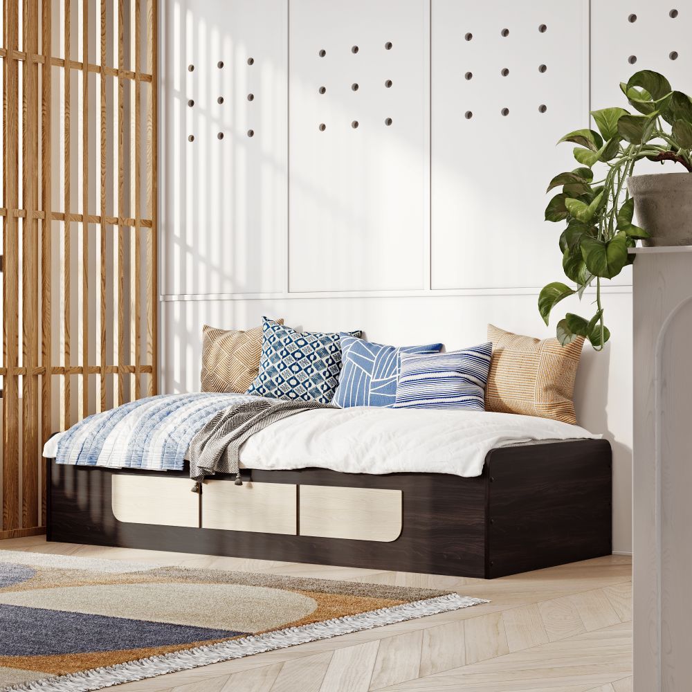 Buy Engineered Wood Bed Diwan With Storage Crux Online At Best Price In India Wakefit