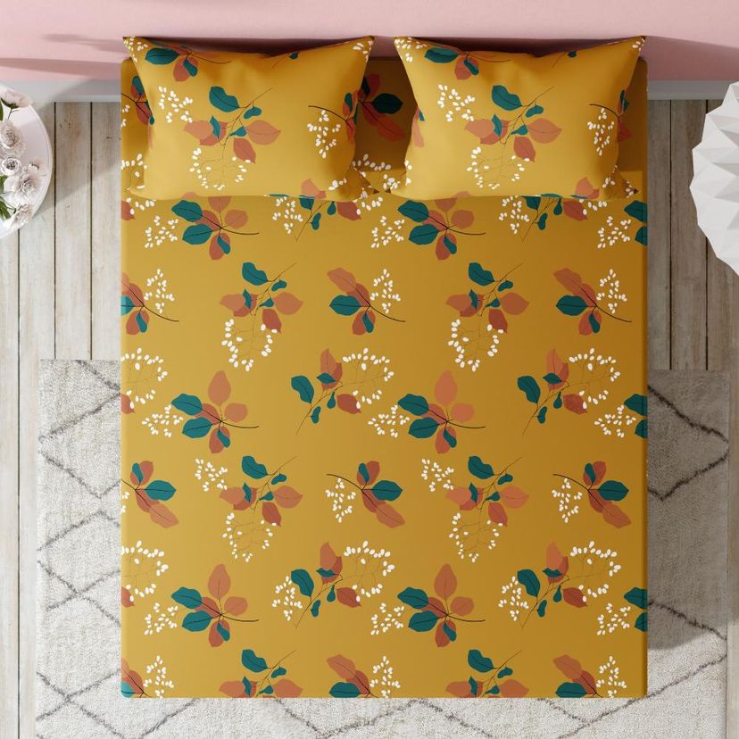 Luxurious 100% Cotton Bedsheet Set | Sejal Queen, 78' x 60'