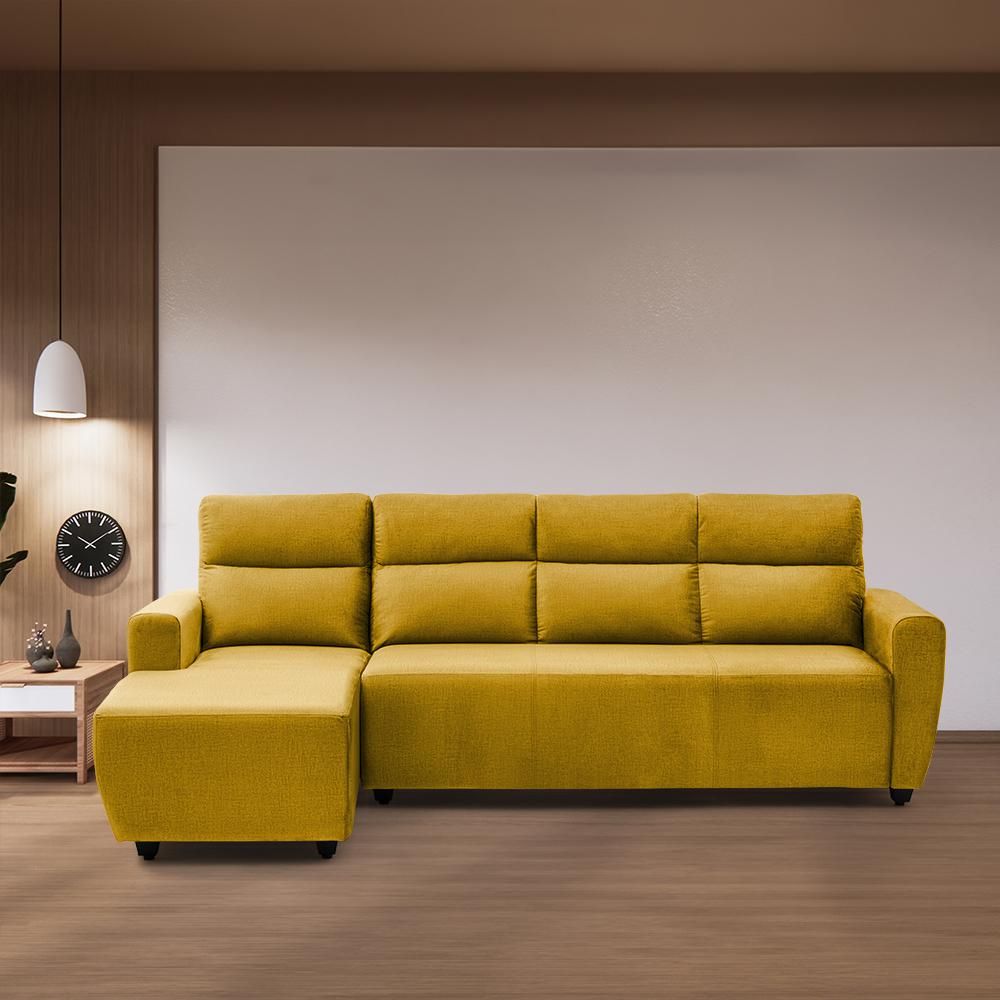 Wakefit Belize Plus L Shape Sofa Set (3 Seater + Left Aligned Chaise)