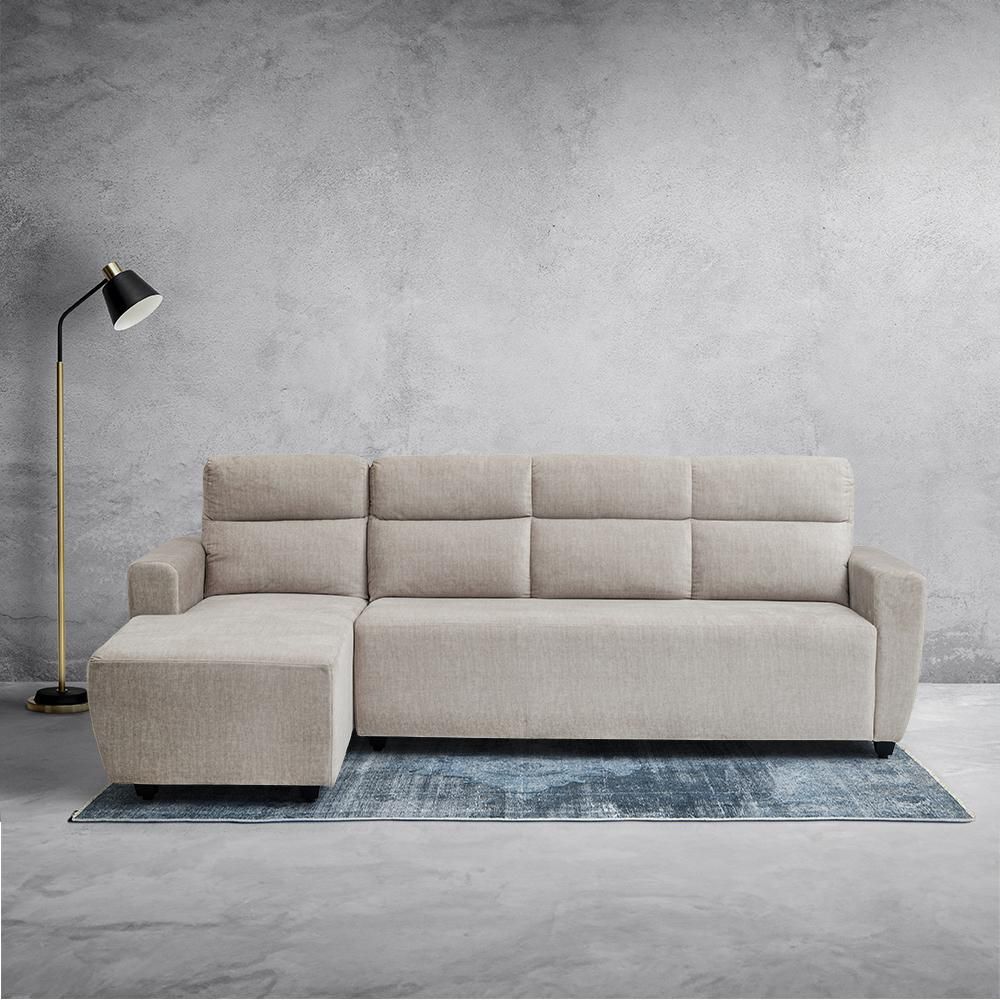 Wakefit Belize Plus L Shape Sofa Set (3 Seater + Left Aligned Chaise)