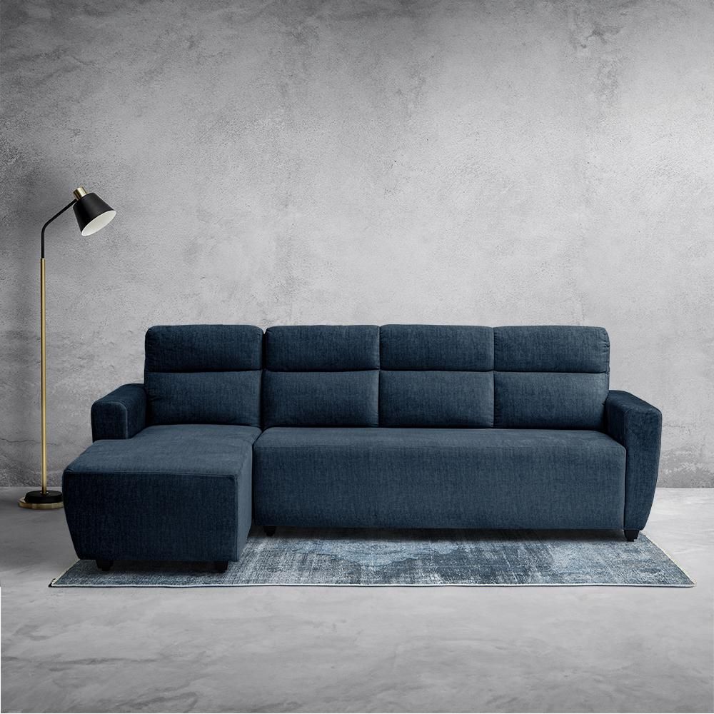 Wakefit Belize Plus L Shape Sofa Set (3 Seater + Left Aligned Chaise)