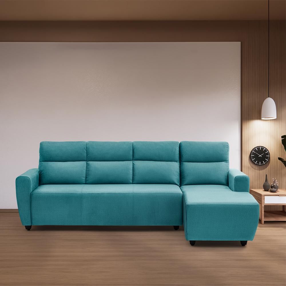Wakefit Belize Plus L Shape Sofa Set (3 Seater + Right Aligned Chaise)