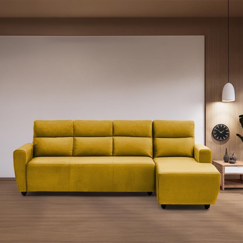 Wakefit Belize Plus L Shape Sofa Set (3 Seater + Right Aligned Chaise)