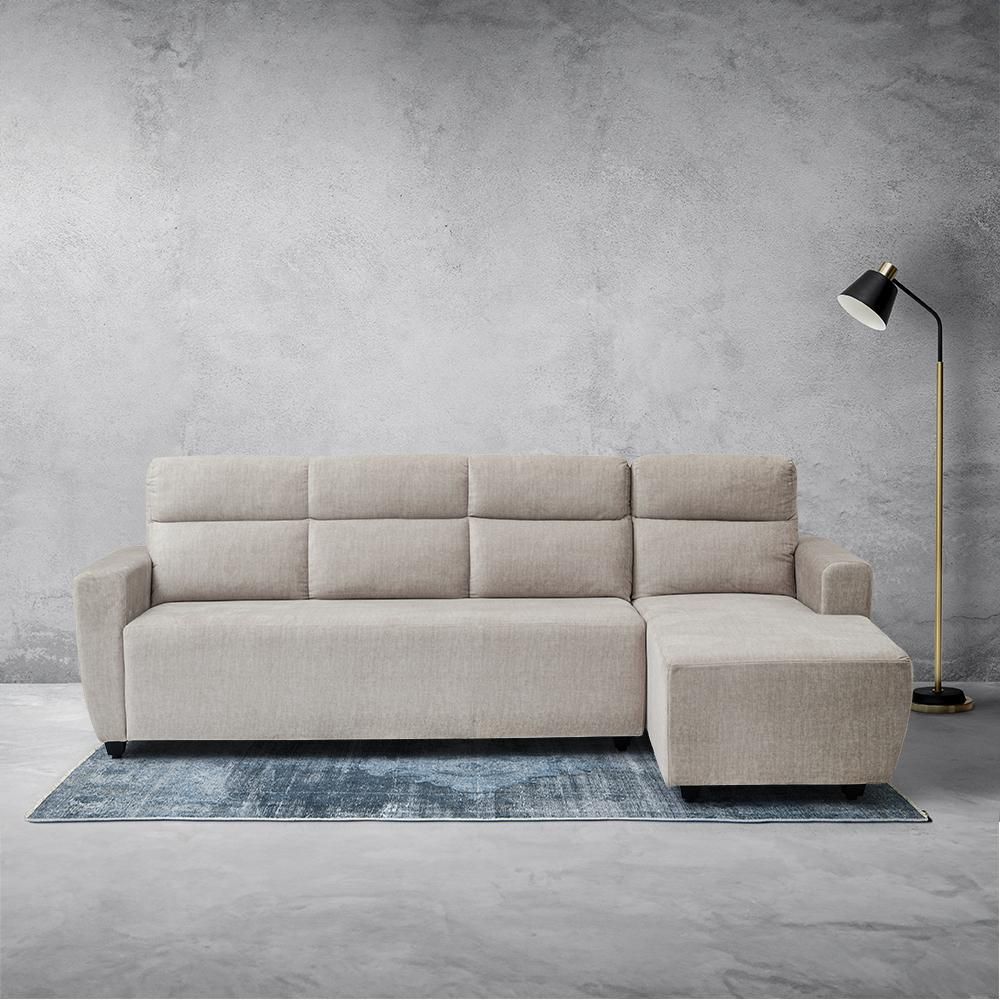 Wakefit Belize Plus L Shape Sofa Set (3 Seater + Right Aligned Chaise)