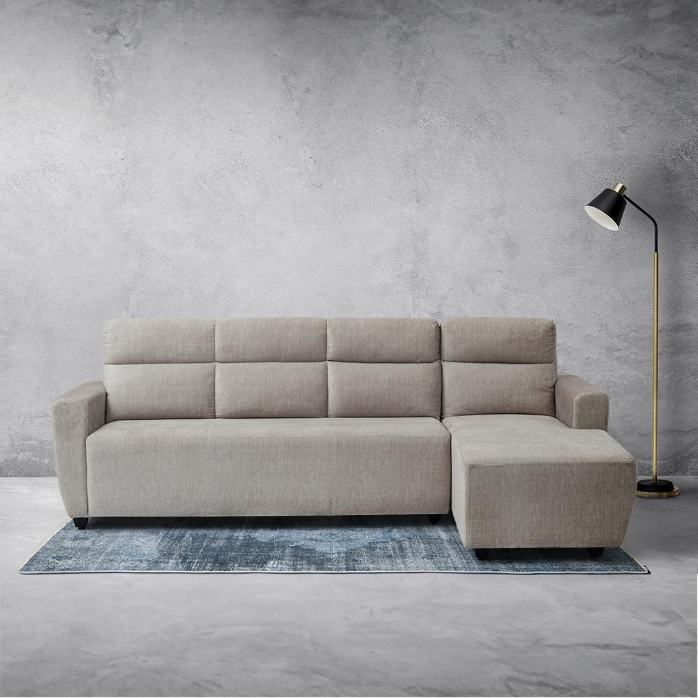 Wakefit Belize Plus L Shape Sofa Set (3 Seater + Right Aligned Chaise)