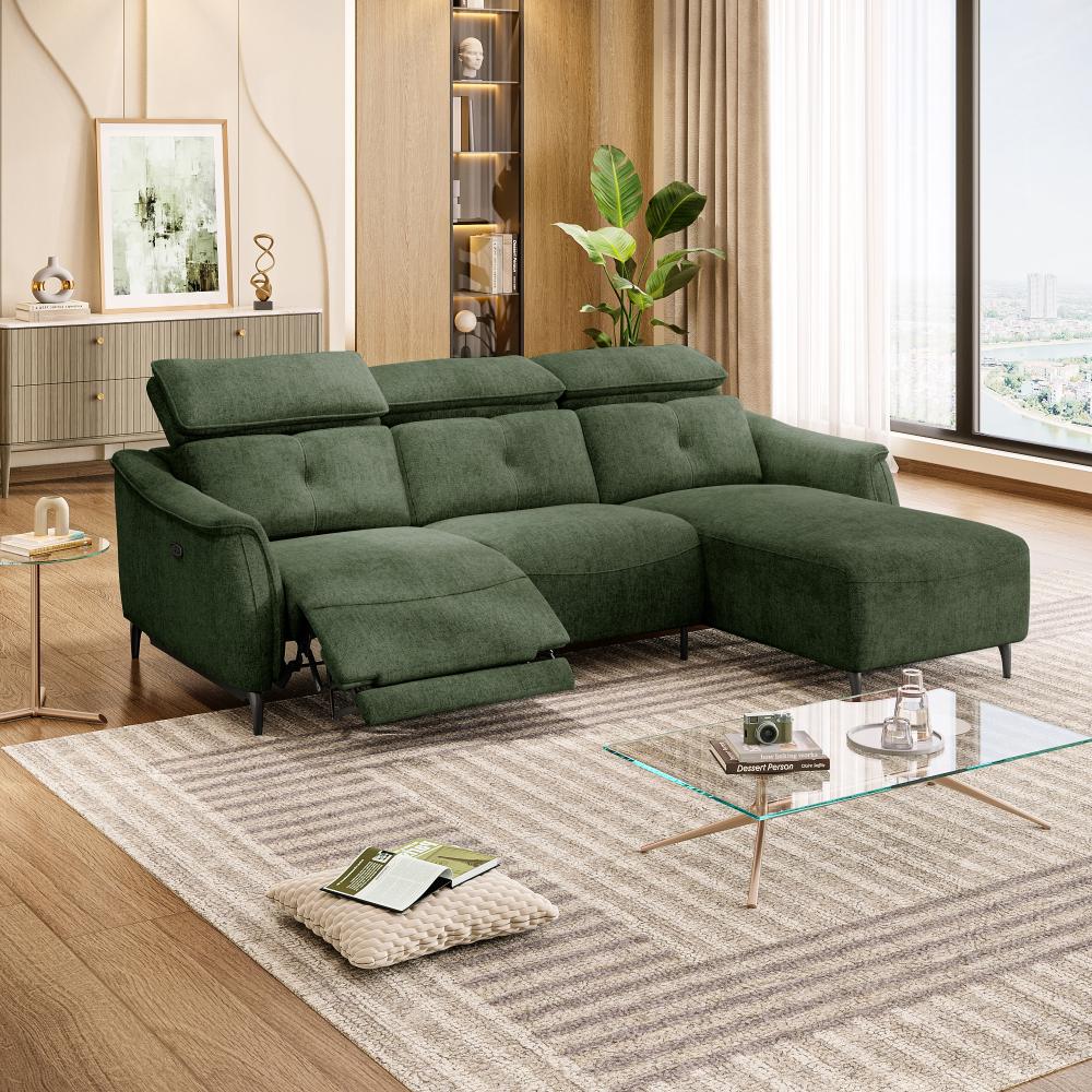 Wakefit Curacao L Shape Sofa Set With Motion (2 Seater + Right Aligned Chaise)