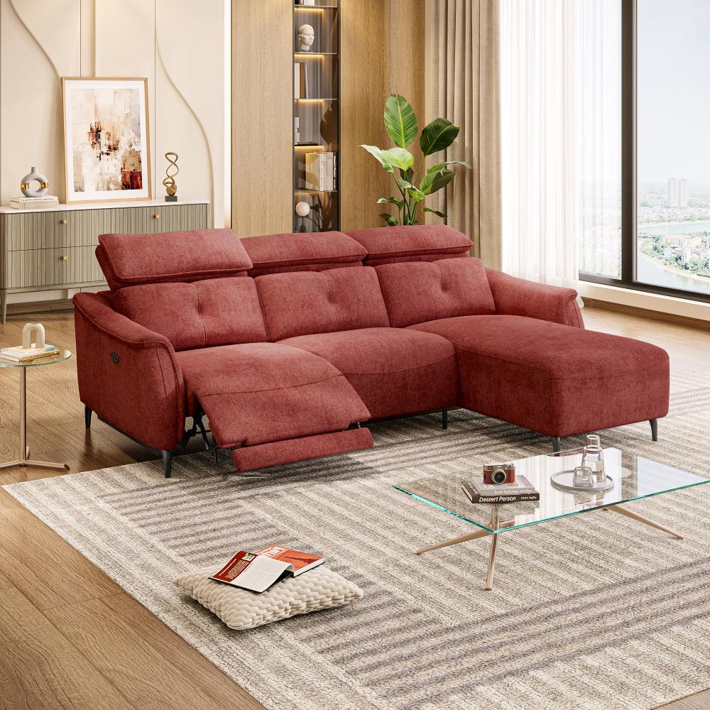 Wakefit Curacao L Shape Sofa Set With Motion (2 Seater + Right Aligned Chaise)