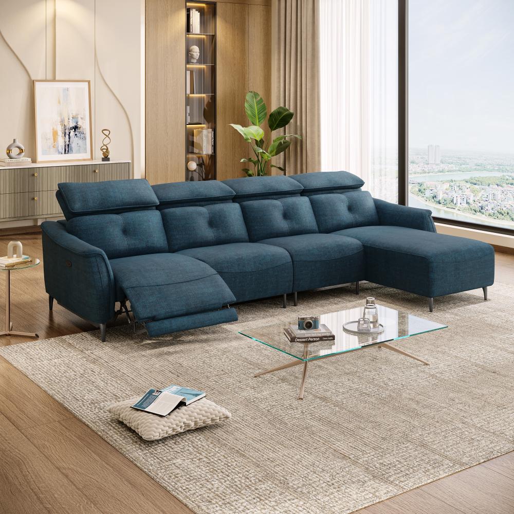 Wakefit Curacao L Shape Sofa Set With Motion (3 Seater + Right Aligned Chaise)