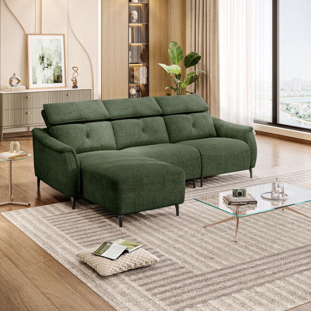 Wakefit Curacao L Shape Sofa Set Without Motion (2 Seater + Left Aligned Chaise)
