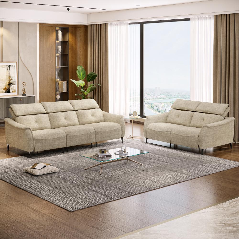 Wakefit Curacao Without Motion Sofa Set (3+2) Seater