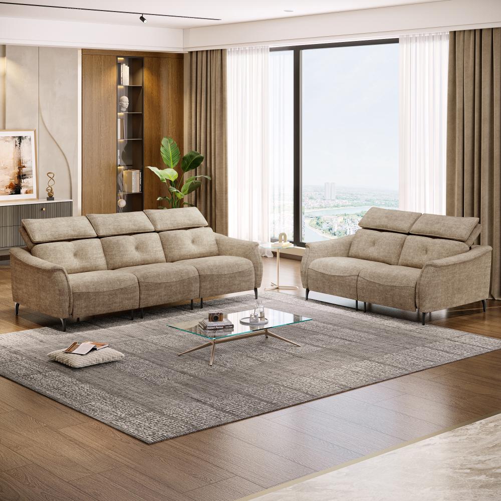 Wakefit Curacao Without Motion Sofa Set (3+2) Seater