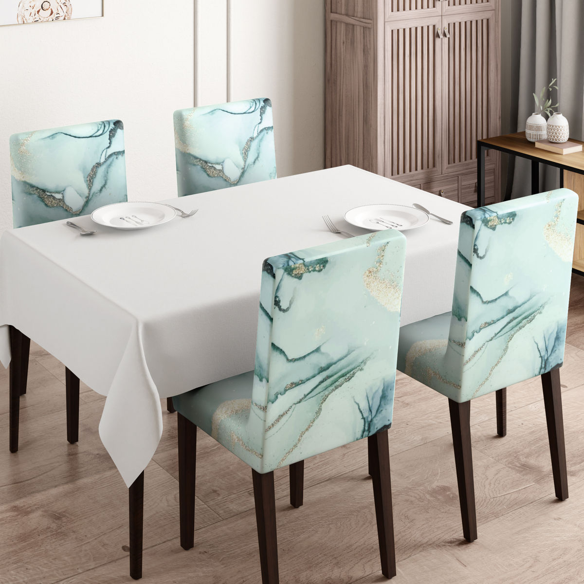 Removable Washable Slip Cover Chair Seat Protector Marbelo