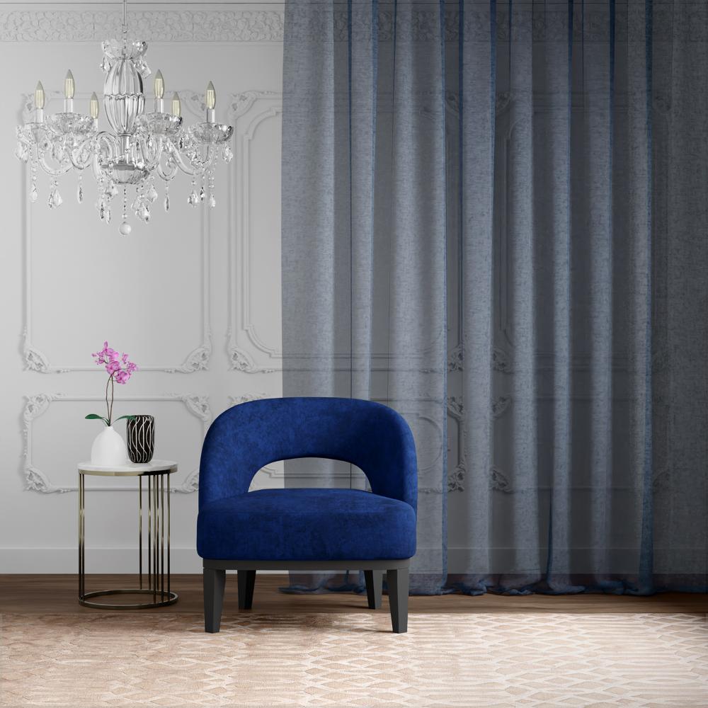 Sheer Curtain | Blocks Upto 30% Light | (5 x 3.8 ft) | For Windows | Set of 2 | Machine Washable | Ash Blue