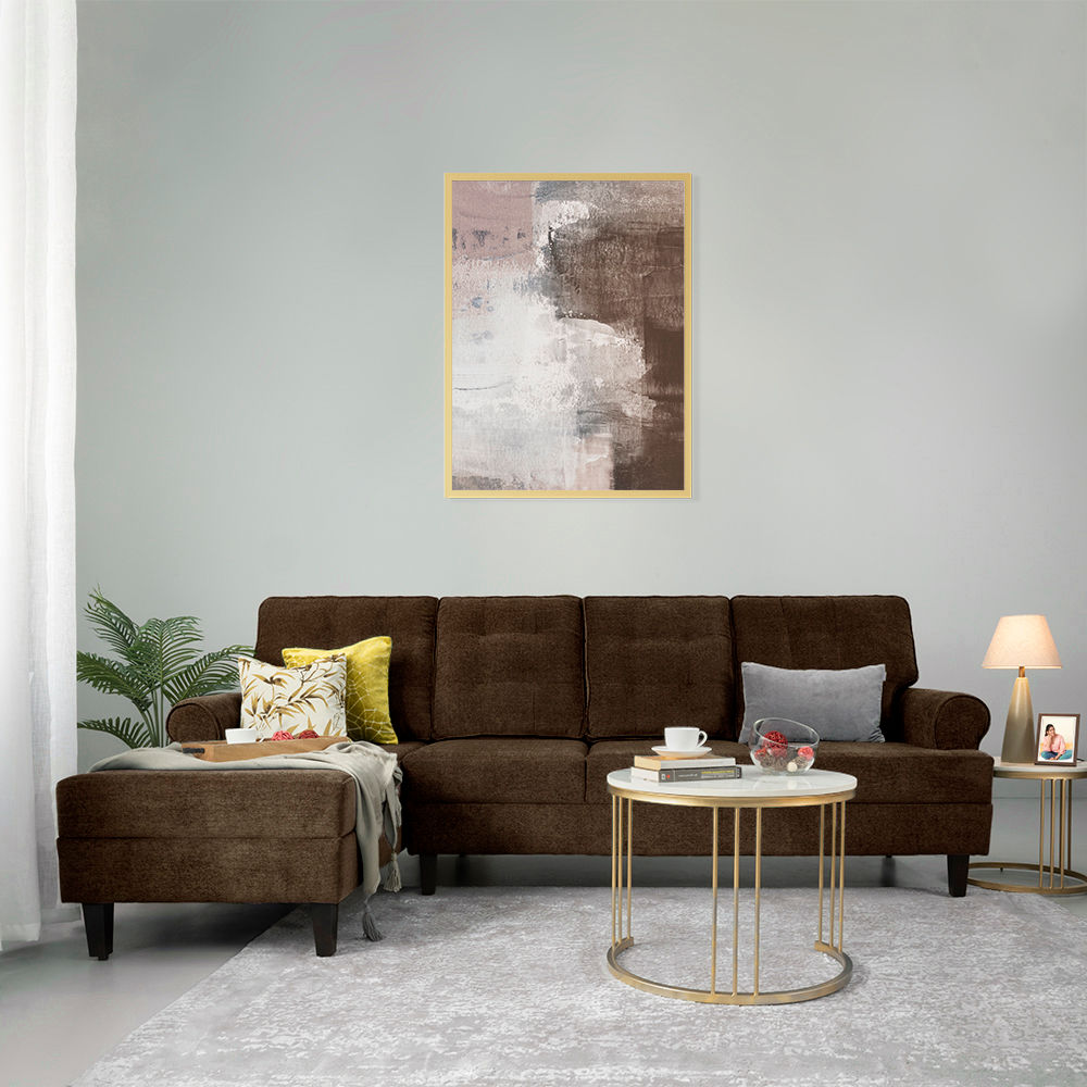 Wakefit Dreamer L Shape Sofa Set (3 Seater + Left Aligned Chaise)