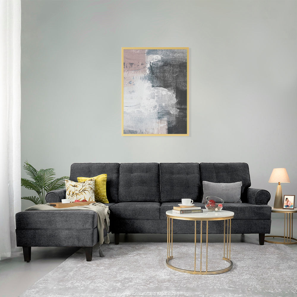 Wakefit Dreamer L Shape Sofa Set (3 Seater + Left Aligned Chaise)