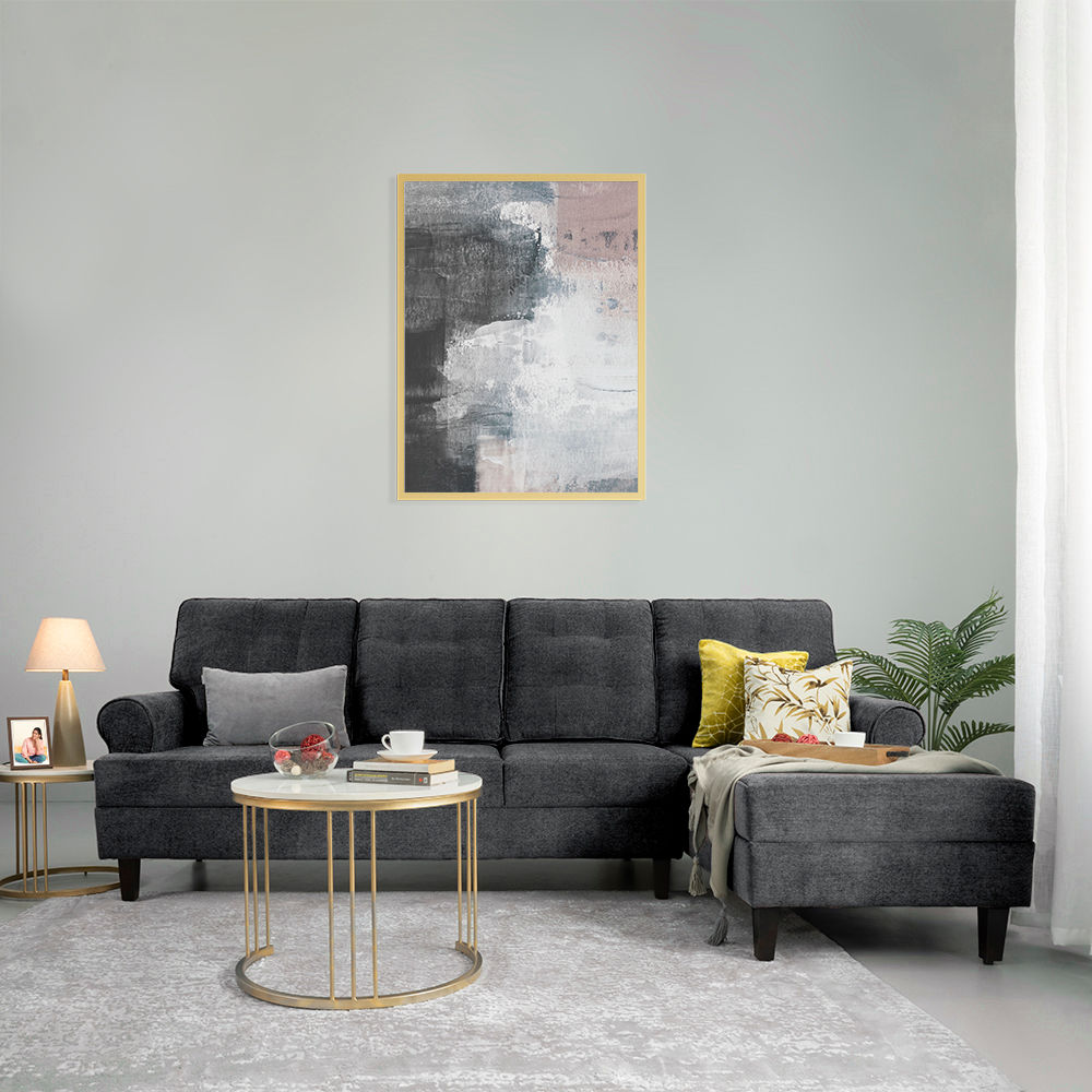 Wakefit Dreamer L Shape Sofa Set (3 Seater + Right Aligned Chaise)