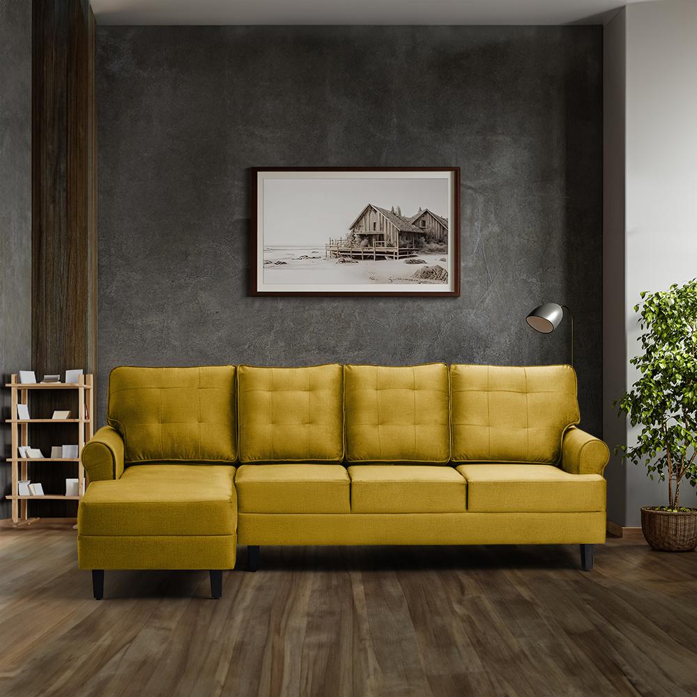 Wakefit Dreamer Plus L Shape Sofa Set (3 Seater + Left Aligned Chaise)
