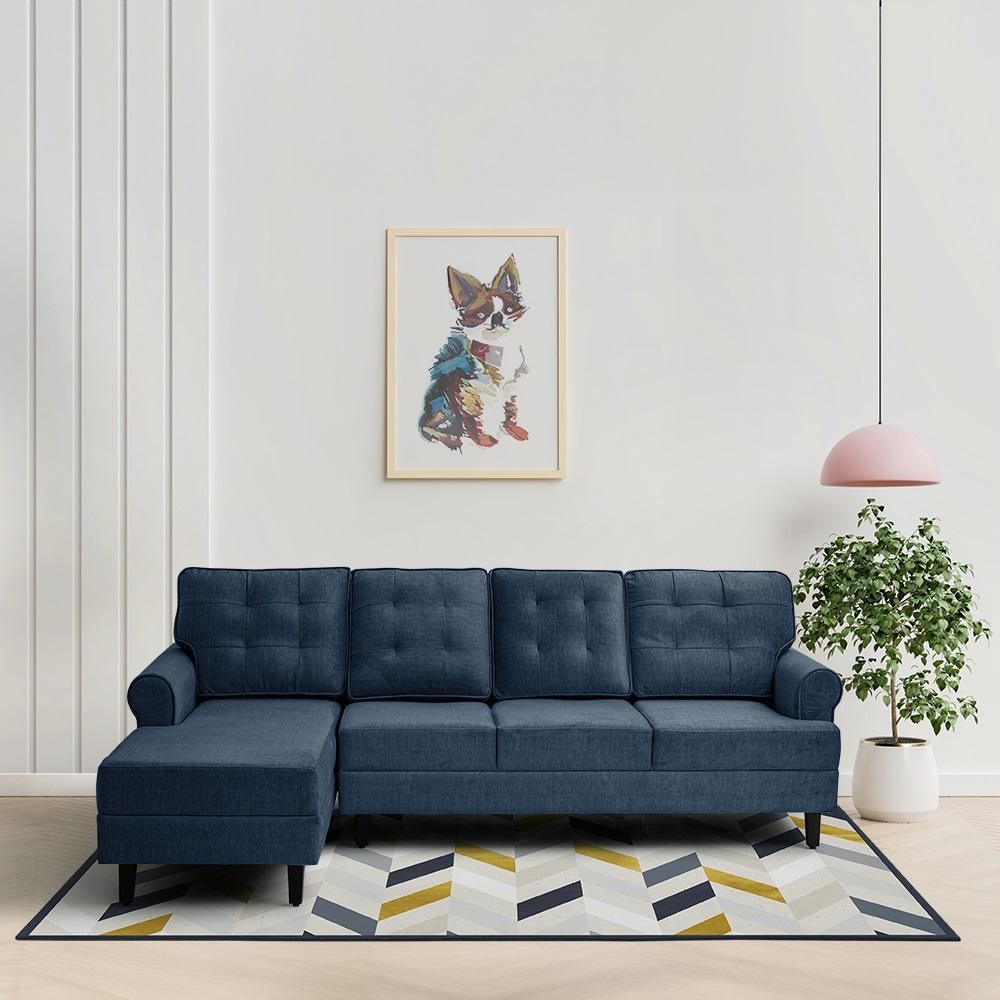 Wakefit Dreamer Plus L Shape Sofa Set (3 Seater + Left Aligned Chaise)
