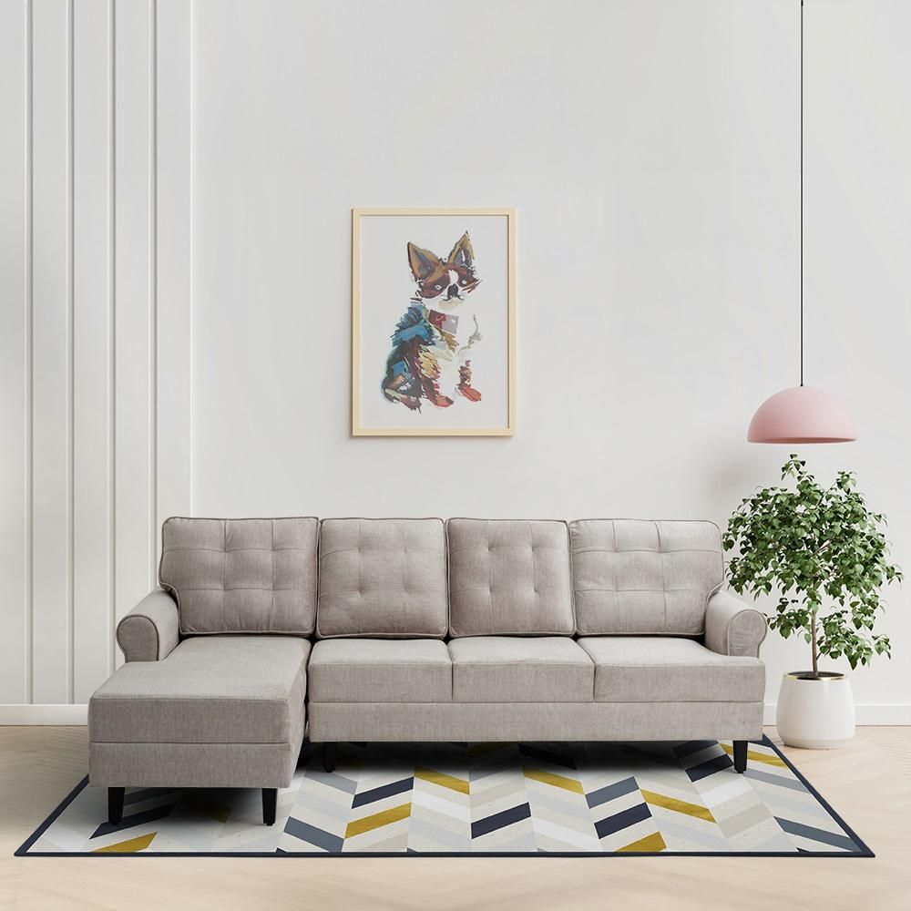 Wakefit Dreamer Plus L Shape Sofa Set (3 Seater + Left Aligned Chaise)