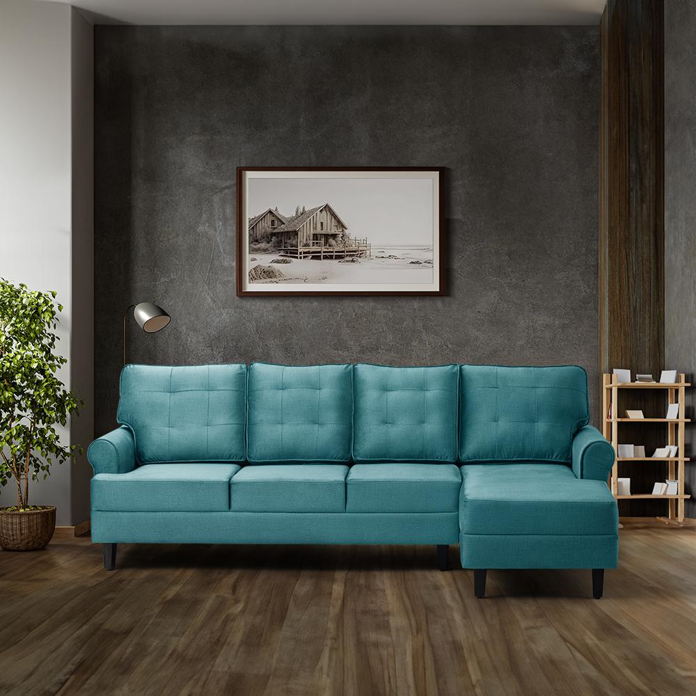 Wakefit Dreamer Plus L Shape Sofa Set (3 Seater + Right Aligned Chaise)