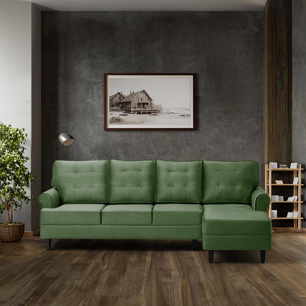 Wakefit Dreamer Plus L Shape Sofa Set (3 Seater + Right Aligned Chaise)