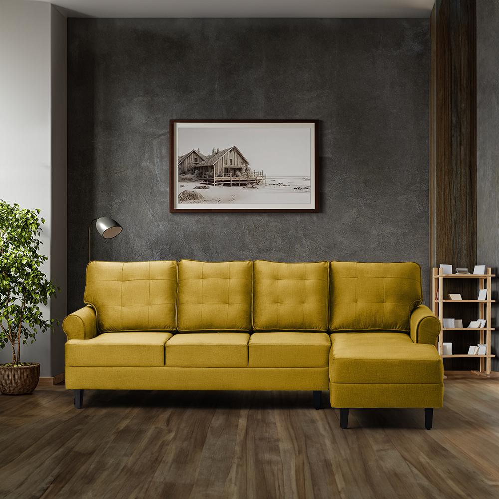 Wakefit Dreamer Plus L Shape Sofa Set (3 Seater + Right Aligned Chaise)